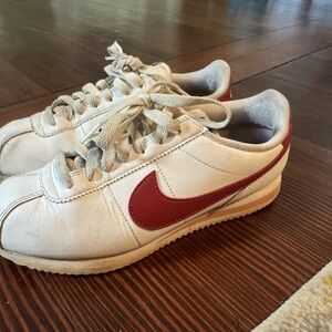 Nike Cortez White and Red Sneakers